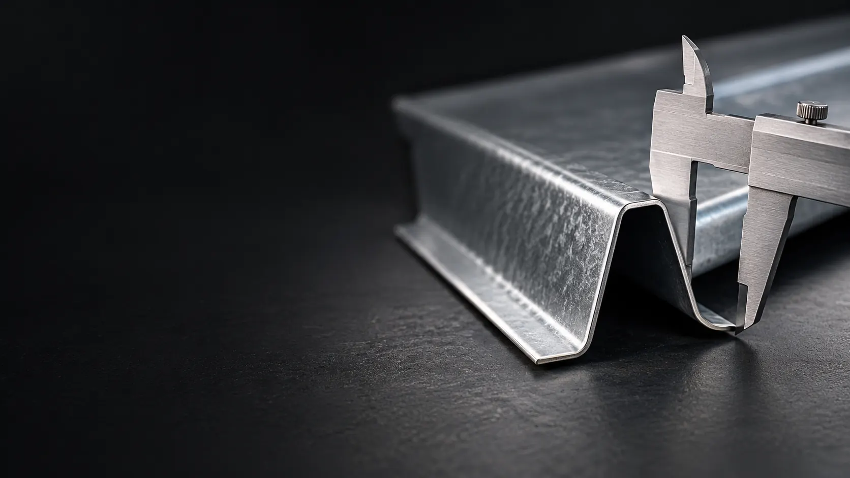 Studi detail lipatan metal dan alat ukur